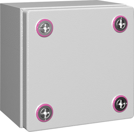 Installációs fali műszerdoboz 150 x 150 x 120 mm, acéllemez, élénk szürke, Rittal KX 1500.000
