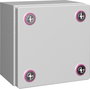 Installációs fali műszerdoboz 150 x 150 x 120 mm, acéllemez, élénk szürke, Rittal KX 1500.000 bélyegkép