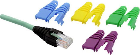 encitech RJ45SRB-RET-Y RJ45 kiegészítők 6510-0102-04 Törésgátló hüvely Sárga 1 db