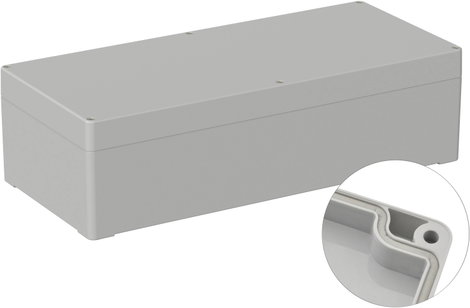 TRU COMPONENTS TC-9065568 Kültéri ház Polikarbonát Élénk szürke (RAL 7035) 1 db