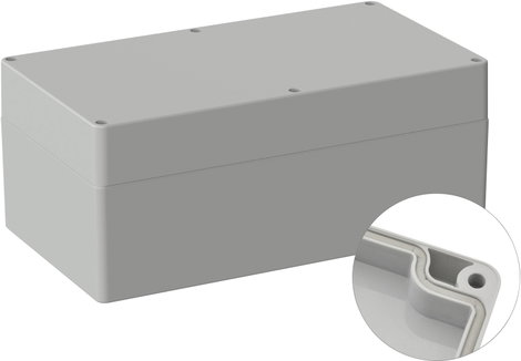 TRU COMPONENTS TC-9065584 Kültéri ház Polikarbonát Élénk szürke (RAL 7035) 1 db