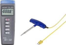VOLTCRAFT K101 + TP 301 Hőmérséklet mérőműszer Érzékelő típus K
