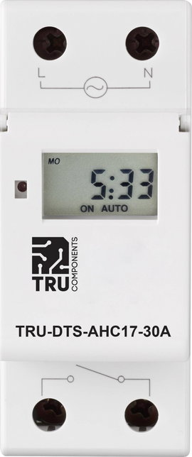 TRU COMPONENTS TRU-DTS-AHC17-30A 230 V/AC 1 váltó 30 A 250 V/AC Heti program