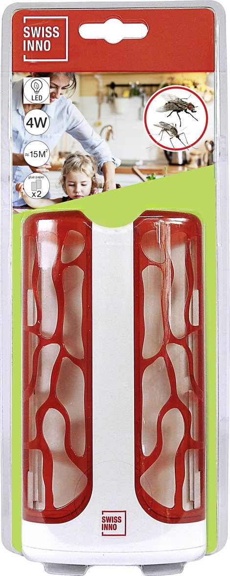 Swissinno Mini Glue Catcher 1 247 001 UV fény, Ragasztó fólia UV ragasztós csapda 4 W Fehér-piros 1