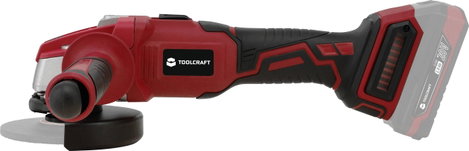 Akkus sarokcsiszoló 20 V, kefe nélküli motor, akku nélkül, Toolcraft WSS-100 Serie TAWB-200 2. kép