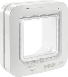 Inteligens háziállat ajtó macskák és kistestű kutyákhoz, fehér, SureFlap Mikrochip Cat door
