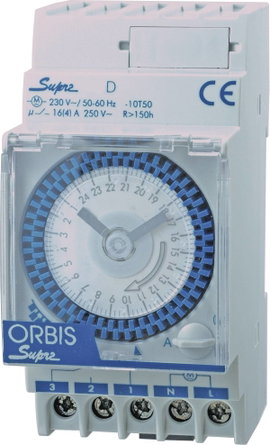 ORBIS Zeitschalttechnik SUPRA D 230 V Kalapsínes időkapcsoló óra Analóg 230 V/AC