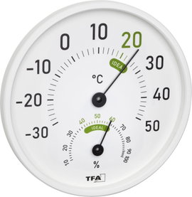 TFA Dostmann Hőmérséklet- és légnedvesség mérő Fehér