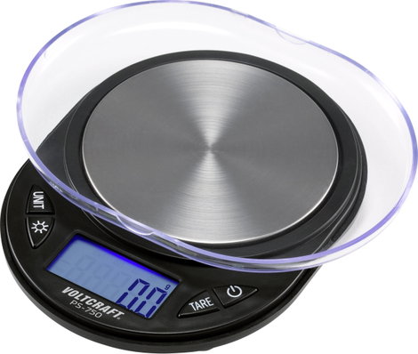 VOLTCRAFT PS-750 Precíziós mérleg Mérési tartomány (max.) 750 g Leolvashatóság 0.1 g Elemekről üzeme 3. kép