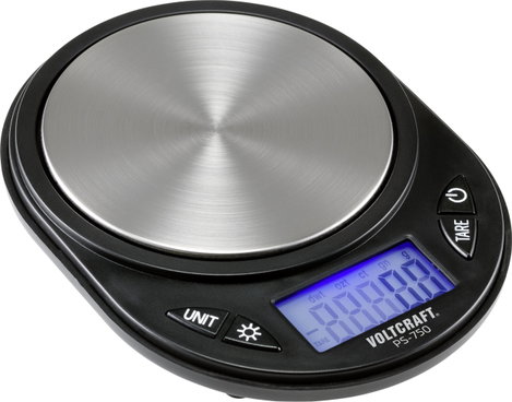 VOLTCRAFT PS-750 Precíziós mérleg Mérési tartomány (max.) 750 g Leolvashatóság 0.1 g Elemekről üzeme 4. kép