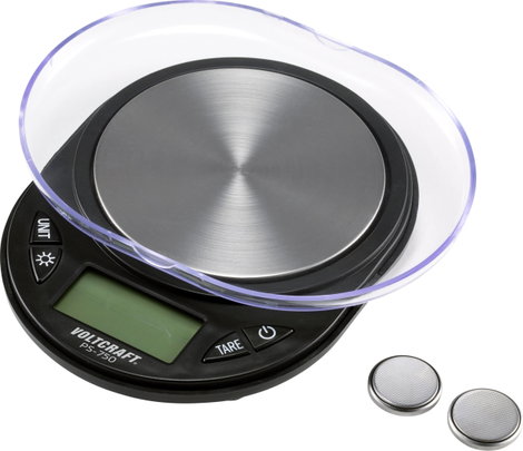 VOLTCRAFT PS-750 Precíziós mérleg Mérési tartomány (max.) 750 g Leolvashatóság 0.1 g Elemekről üzeme 6. kép
