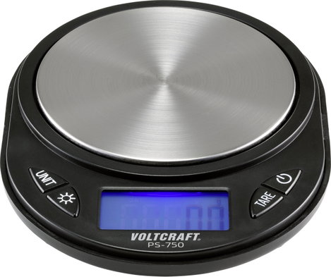VOLTCRAFT PS-750 Precíziós mérleg Mérési tartomány (max.) 750 g Leolvashatóság 0.1 g Elemekről üzeme 8. kép