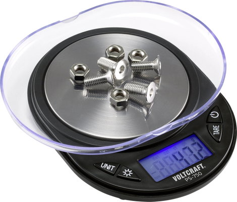 VOLTCRAFT PS-750 Precíziós mérleg Mérési tartomány (max.) 750 g Leolvashatóság 0.1 g Elemekről üzeme 9. kép