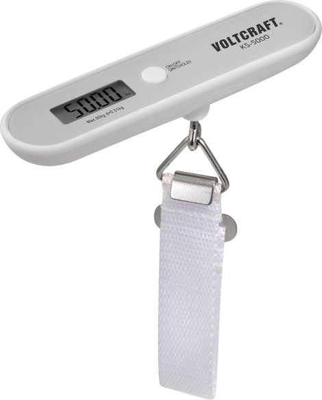 VOLTCRAFT KS-5000 Koffermérleg Mérési tartomány (max.) 50 kg Leolvashatóság 10 g Szürke 3. kép