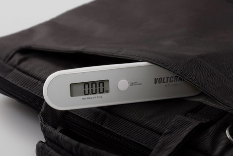 VOLTCRAFT KS-5000 Koffermérleg Mérési tartomány (max.) 50 kg Leolvashatóság 10 g Szürke 7. kép