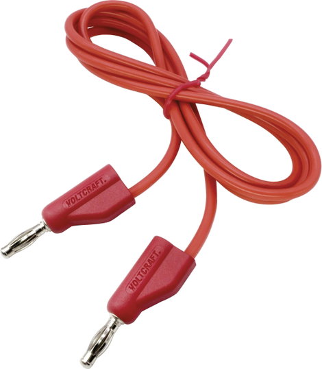 VOLTCRAFT MSB-100 Mérővezeték [4 mm-es dugó - 4 mm-es dugó] 1.00 m Piros 1 db 5. kép