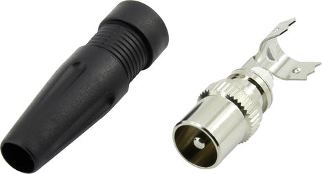 Conrad Components 1372216 Koax dugó törésgátlóval Csatlakozók: Koaxiális dugó, IEC 1 db