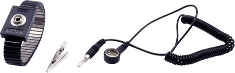 Quadrios ESD csuklópánt Fekete Nyomógomb, 10 mm 3. kép