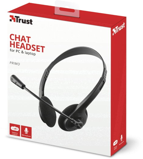 Trust Primo Chat Számítógép On Ear headset Vezetékes Stereo Fekete Hangerő szabályozás 3. kép