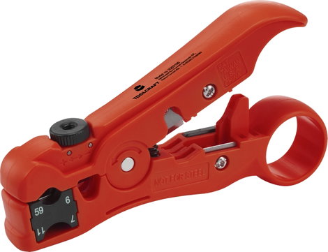 TOOLCRAFT TO-6609318 HSK-4132 Csupaszoló fogó Alkalmas Koax kábel, Kerek vezetékek