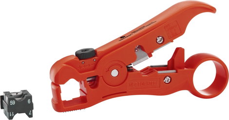 TOOLCRAFT TO-6609318 HSK-4132 Csupaszoló fogó Alkalmas Koax kábel, Kerek vezetékek 4. kép
