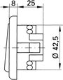 inprojal elektrosysteme 102556 Védőérintkezős dugalj Betét Fehér 2. bélyegkép