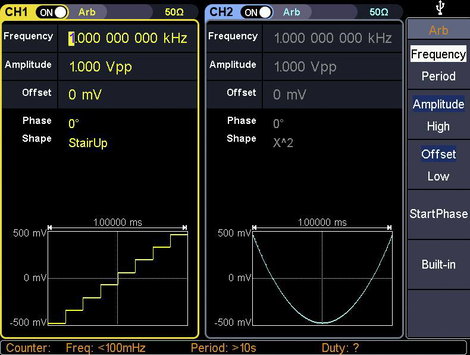 2 csatornás függvénygenerátor 1 µHz - 160 MHz 1,25 GS/s, Voltcraft FG-31602T 12. kép
