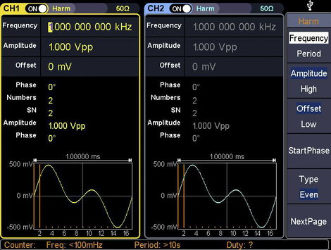 2 csatornás függvénygenerátor 1 µHz - 160 MHz 1,25 GS/s, Voltcraft FG-31602T 6. kép