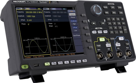 Hálózatról működő függvénygenerátor 1 µHz - 80 MHz 2 csatornás, Voltcraft FG-30802T 2. kép