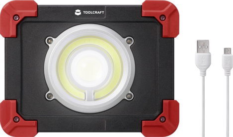 Akkus LED munkalámpa 10 W 1400 lm, TOOLCRAFT TO-6687738 3. kép