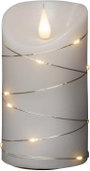 Konstsmide 1834-190 LED-es valódi viasz gyergya Fehér Melegfehér (Ø x Ma) 75 mm x 135 mm 3D-hatású, bélyegkép