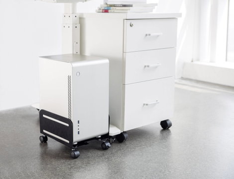 SpeaKa Professional SP-PCS-150 SP-9009204 Számítógép tartó Padló, Álló Fekete Terhelhetőség: 10 kg 10. kép