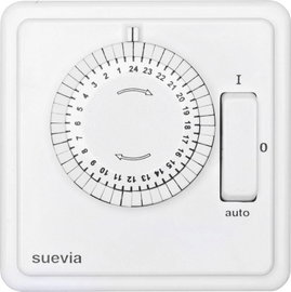 Süllyesztett analóg időkapcsoló óra, napi program, 1200 W IP20 BE/AUTO/KI, Suevia SU280447
