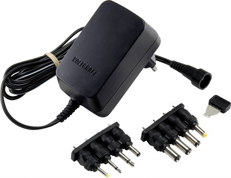 Beállítható dugasztápegység 3-12 V/DC 1 A 12 W, Voltcraft USPS-1000N