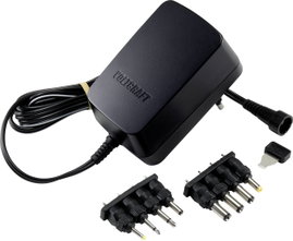Állítható dugasztápegység 3 / 4,5 / 5 / 6 / 7,5 / 9 / 12 V/DC, 2,25 A 27 W, Voltcraft USPS-2250N