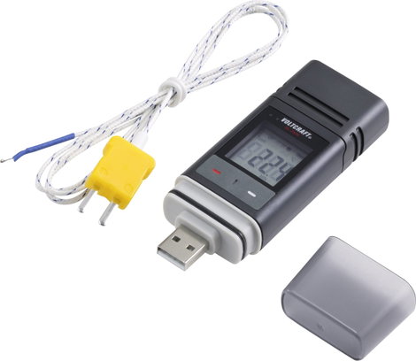 Hőmérséklet adatgyűjtő fali tartóval -200...1372 °C, PDF funkció, Voltcraft DL-240K 5. kép