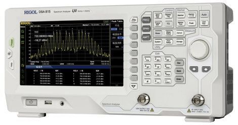 Spektrumanalizátor 9 kHz - 1,5 GHz, sávszélesség (RBW) 100 Hz, Rigol DSA815-TG 2. kép