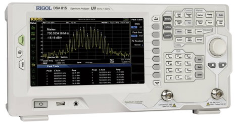 Spektrumanalizátor 9 kHz - 1,5 GHz, sávszélesség (RBW) 100 Hz, Rigol DSA815-TG 5. kép