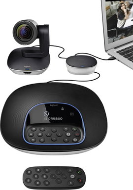 Logitech GROUP Full HD webkamera 1920 x 1080 Pixel Talp