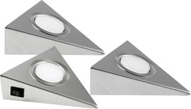 Heitronic GENUA LED-es polc alá szerelhető lámpa 3 részes készlet LED Fixen beépített LED-es 6 W Mel