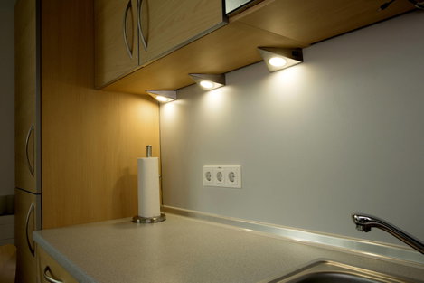 Heitronic GENUA LED-es polc alá szerelhető lámpa 3 részes készlet LED Fixen beépített LED-es 6 W Mel 3. kép