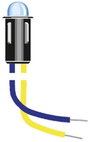 Oshino MD-577G1 LED-es jelzőlámpa Zöld 5 V/DC 25 mcd bélyegkép