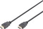 HDMI TV, monitor csatlakozókábel, 1x HDMI dugó - 1x HDMI dugó, 5 m, fekete, Digitus AK-330114-050-S bélyegkép