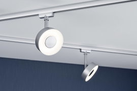 Nagyfeszültségű sínrendszer lámpa URail Fixen beépített LED-es 5 W LED Paulmann Circle Króm (matt)