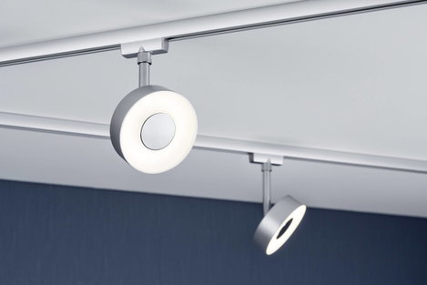 Nagyfeszültségű sínrendszer lámpa URail Fixen beépített LED-es 5 W LED Paulmann Circle Króm (matt)