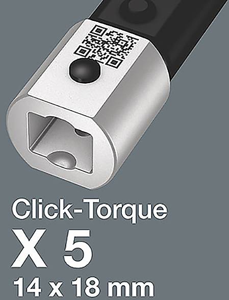 Wera Click-Torque X 5 05075655001 Nyomatékkulcs Bedugaszolós szerszámokhoz 60 - 300 Nm 2. kép