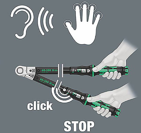 Wera Click-Torque X 5 05075655001 Nyomatékkulcs Bedugaszolós szerszámokhoz 60 - 300 Nm 5. kép
