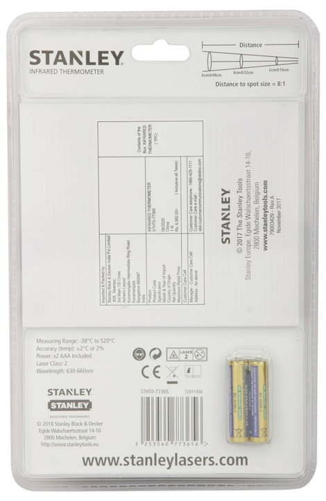 STANLEY Stanley Infra hőmérő Optika 8:1 -38 - 520 °C 9. kép
