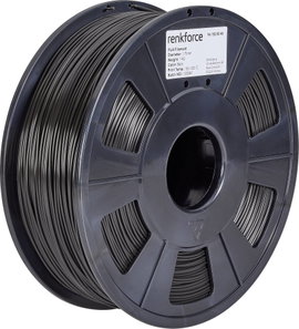 Renkforce RF-4511188 3D nyomtatószál PLA műanyag 1.75 mm 1000 g Fekete 1 db