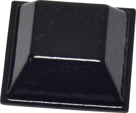Öntapadós műszerláb, TOOLCRAFT PD2205SW, 20,6 x 20,6 x 7,6 mm, PU, fekete